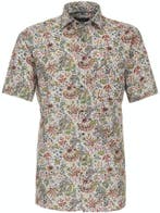 Casa Moda Gebloemd Korte Mouw Overhemd 834064400-300 Groen, Verzenden, Nieuw