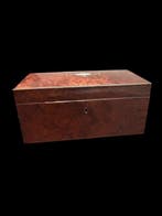 Theekistje / doosje (2) - Messing, Hout - theedozen