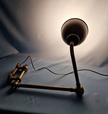 kaartleeslamp / scharnierlamp - Messing