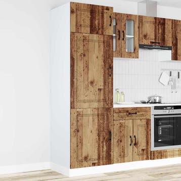 vidaXL Keukenkast Kalmar bewerkt hout oud houtkleurig, Verzenden, Nieuw