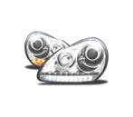 PHARES POUR PORSCHE CAYENNE 03-07 XENON DAYLIGHT FOND CHROMÉ, Autos : Pièces & Accessoires, Verzenden