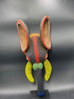 Magnifique masque éléphant perlée - Bamileke - Cameroun, Antiquités & Art