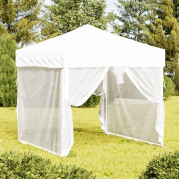 vidaXL Partytent inklapbaar met zijwanden 2x2 m wit, Tuin en Terras, Verzenden, Nieuw