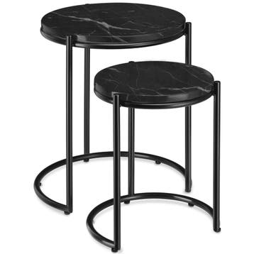 Bijzettafel Ellsa, marmerlook, stalen frame, Huis en Inrichting, Verzenden, Nieuw