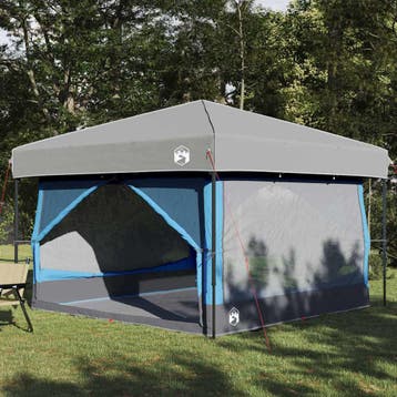 vidaXL Binnen Tent 7-Persoons 7-persoons Blauw en Grijs, Verzenden
