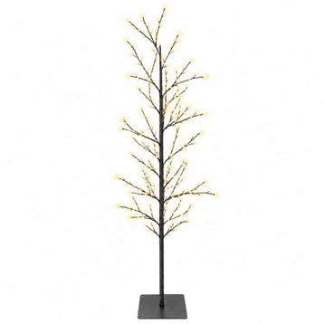 vidaXL Micro berken kerstboom Zwart 150 cm Staal 360 LEDs, Verzenden
