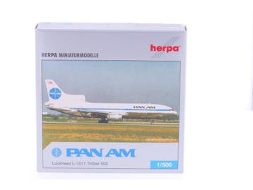 Schaal 1:500 Herpa 504911 Pan Am L-1011 TriStar Herpa Wi..., Ophalen of Verzenden, Gebruikt