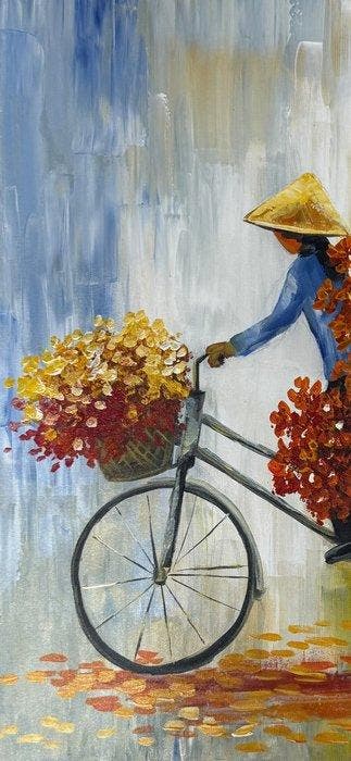 Hung Richard (1966) - La Marchande de Saisons 60 60 cm
