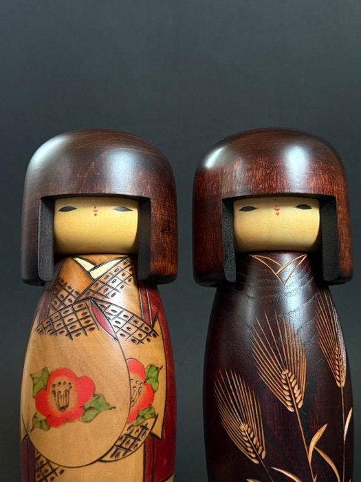 Vintage Japanse creatieve Kokeshi-poppen Juko - Hout -, Antiek en Kunst, Antiek | Meubels | Stoelen en Sofa's