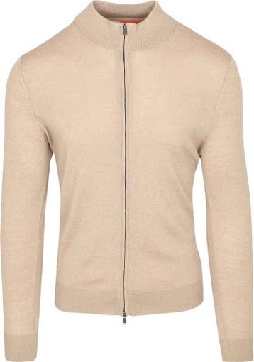Suitable Cardigan Merino Sand maat Maat 52/54 (L) Heren, Maat 52/54 (L), Verzenden, Beige, Nieuw