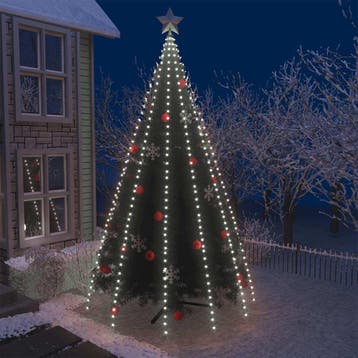 vidaXL Kerstboomverlichting met 500 LEDs koudwit, Verzenden