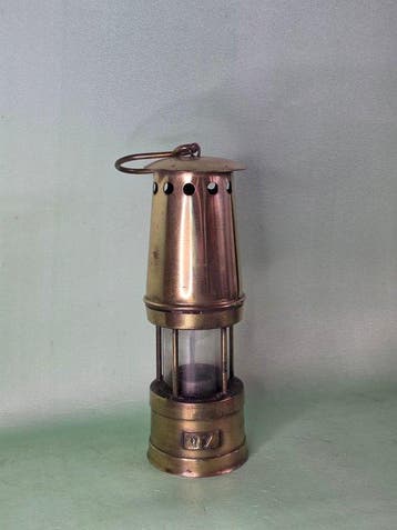 Lampe à huile - Laiton - Lampe de mineur élégante