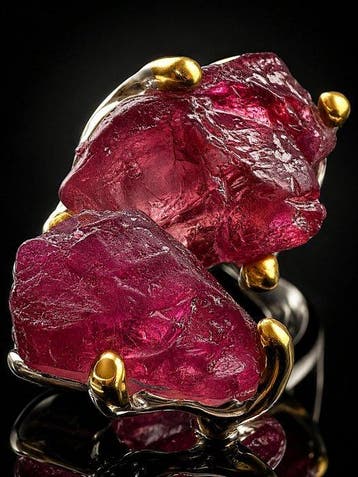 Ruwe toermalijn kristal oorstekers - 925 zilver - Uniek