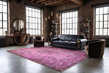 Roze designer vintage - Vloerkleed - 310 cm - 180 cm - met