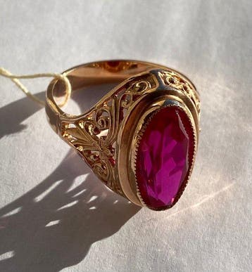 Bague de cocktail - 14 carats Or rose