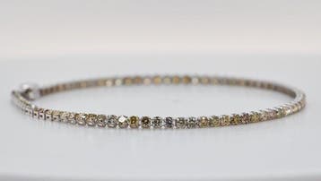 Zonder minimumprijs - Armband - 14 karaat Witgoud - 1.60ct., Nieuw