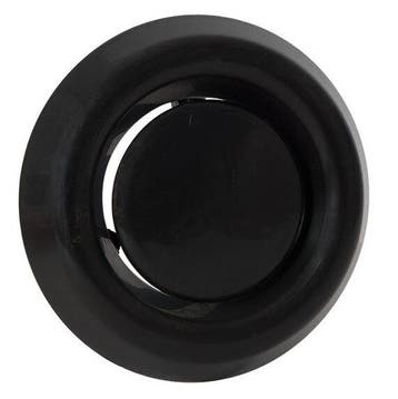 Kunststof luchtventiel - afvoer - Ø125mm - zwart, Doe-het-zelf en Bouw, Verzenden, Nieuw