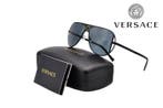 Versace - VE2212 - Made in Italy - Black & Gold Metal Design, Nieuw