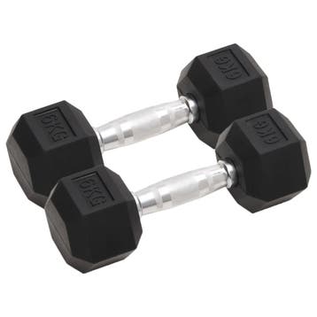 vidaXL Halters 2 st 6 kg totaal gietijzer, Verzenden, Nieuw