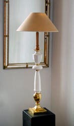 Lampe de table - Céramique, Laiton - Deux grandes (82 cm)