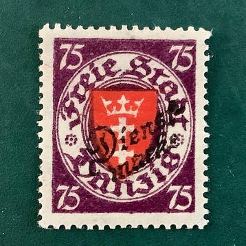 Danzig 1924 - Service : 75 Pf armes dÉtat parfaitement