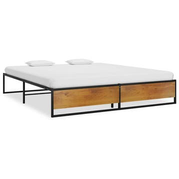 vidaXL Bedframe metaal zwart 180x200 cm, Verzenden, Nieuw