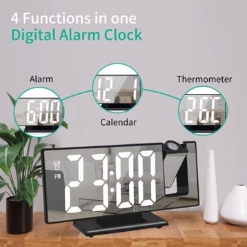 Digitale Wekker met Projectie - Alarm Klok Temperatuur, Verzenden, Nieuw