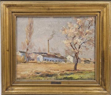 European school (XX), signed Balcells - Primavera en la