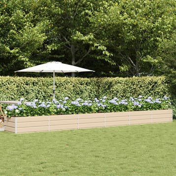 vidaXL Plantenbak Ivoor 600 x 80 x 45 cm Staal, Verzenden