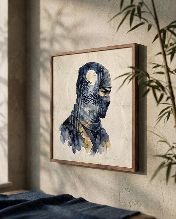 MEDSAN - Shinobi Moon () - UNIQUE WORK, Antiek en Kunst, Kunst | Designobjecten