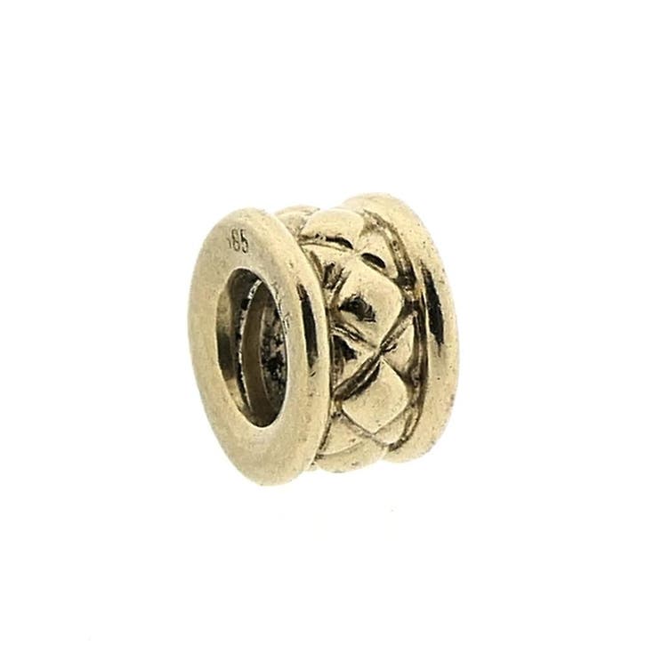 Pandora spacer; Goud; Criss Cross Charm (Hanger of bedel), Handtassen en Accessoires, Bedels, Gebruikt, Overige merken, Goud, Ophalen of Verzenden