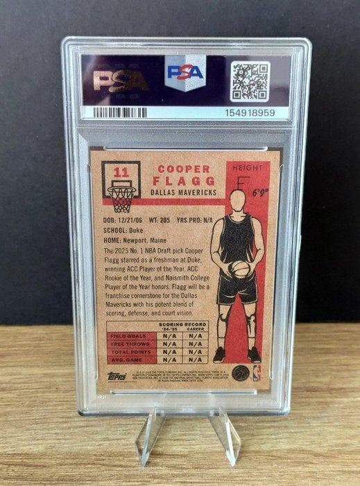 Topps Living Nba Cooper Flagg - PSA 10 Graded card, Collections, Autocollants