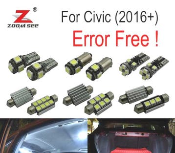 Kit 9 Ampoules Led Intérieur Pour Honda Civic 10Th Gen 2016+, Verzenden, Nieuw