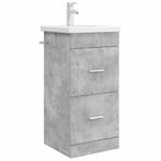 vidaXL Badkamer Vanity met Wastafel Betongrijs 42 x 40 x, Maison & Meubles, Tables | Coiffeuses, Verzenden
