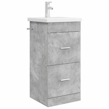 vidaXL Badkamer Vanity met Wastafel Betongrijs 42 x 40 x, Verzenden, Nieuw