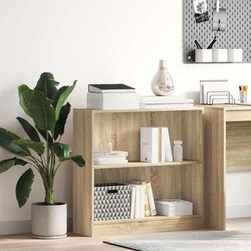 vidaXL Boekenkast 80x24x75 cm bewerkt hout sonoma, Verzenden, Nieuw