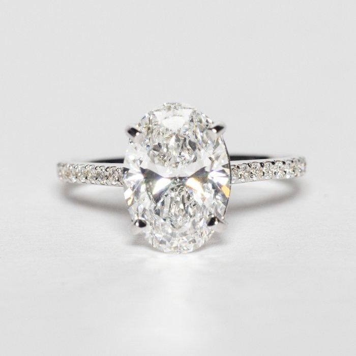 Zonder minimumprijs - Statement ring - 14 karaat Witgoud -, Bijoux, Sacs & Beauté, Bijoux anciens