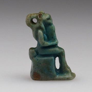 Oude Egypte, late periode Faience Amulet van Sekhmet - 16 mm
