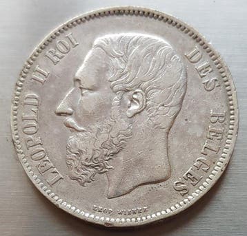 Belgique. Léopold II. 5 Francs 1868 (Sans prix de réserve)