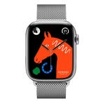 Apple Watch Series 8 41mm HERMES Zilver Stainless Steel M..., Telecommunicatie, Ophalen of Verzenden, Zo goed als nieuw