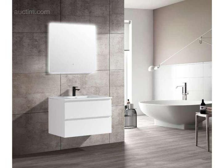 1 x 80cm Solid surface wastafel met..., Doe-het-zelf en Bouw, Verwarming en Radiatoren, Ophalen
