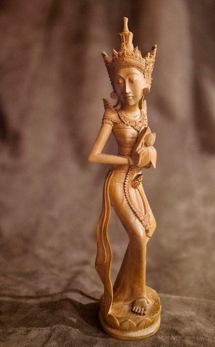 Grote sandelhout, gesigneerd door IDA Bagus Tantra Bali -, Antiek en Kunst, Kunst | Niet-Westerse kunst
