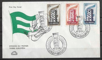 Luxemburg 1957 - Reeksen Luxemburg Europa en Pax 1957 - FDC, Gestempeld