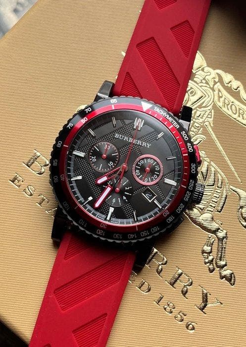 Burberry - BU9805 - Sans prix de réserve - BU9855 - Homme -, Handtassen en Accessoires, Horloges | Heren