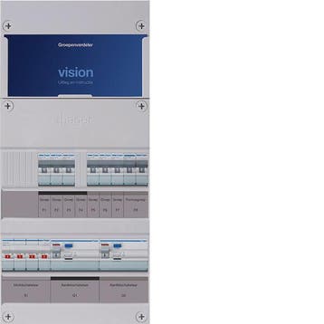 6 Groep Distributiekast 3 Fase 30mA Dubbele RCD - VKG33L-F, Verzenden, Nieuw