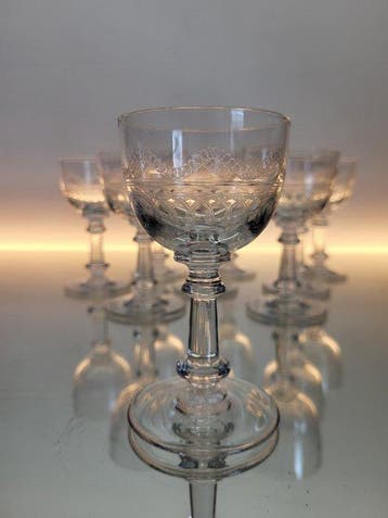Val Saint Lambert - Verre à vin (9) - Lothaire - Verre,
