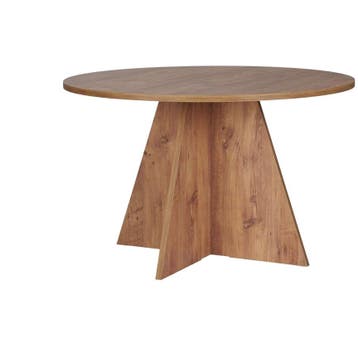 Evila Modern Dining Table, Atlantic Pine, 120 X 75 X 120 Cm, Maison & Meubles, Verzenden