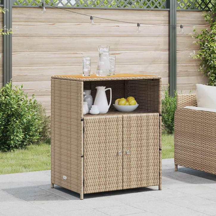 vidaXL Kast met plank Beige 70 x 50 x 87 cm Polyester en, Huis en Inrichting, Kasten | Overige, Nieuw, Verzenden