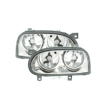 PHARES POUR VOLKSWAGEN VW GOLF MK3 91-97 FOND CHROMÉ, Verzenden