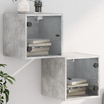 vidaXL Nachtkastjes met glazen deuren 2 st 35x37x35 cm, Huis en Inrichting, Verzenden, Nieuw